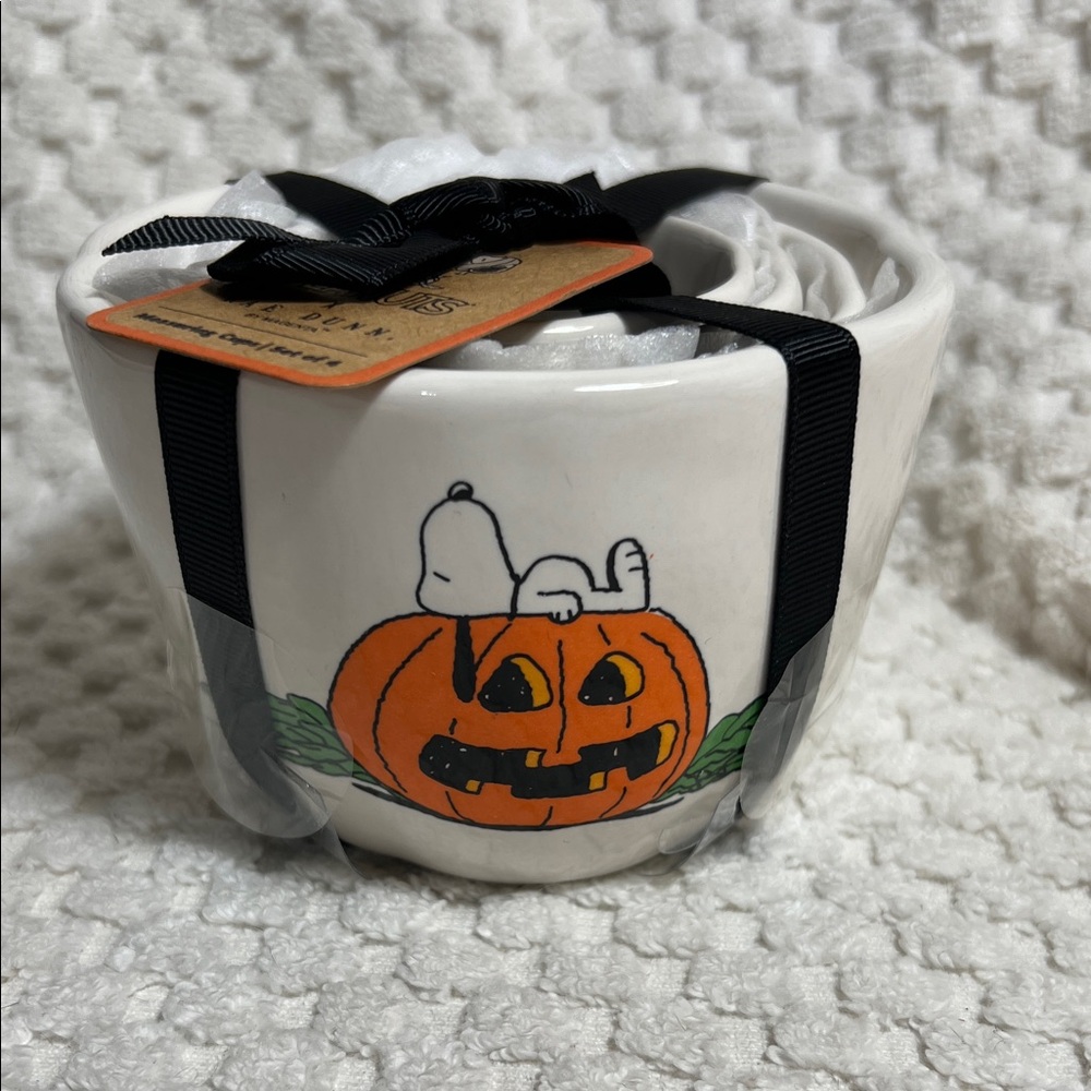 Rae Dunn Snoopy Halloween Pumpkin Measuring Cups